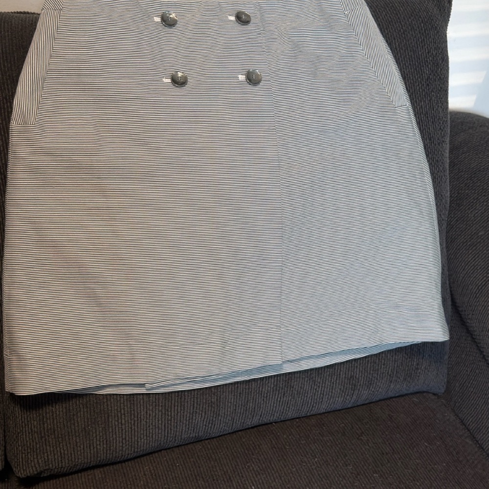 Classic Navy Blue Pin Striped Mini Skirt